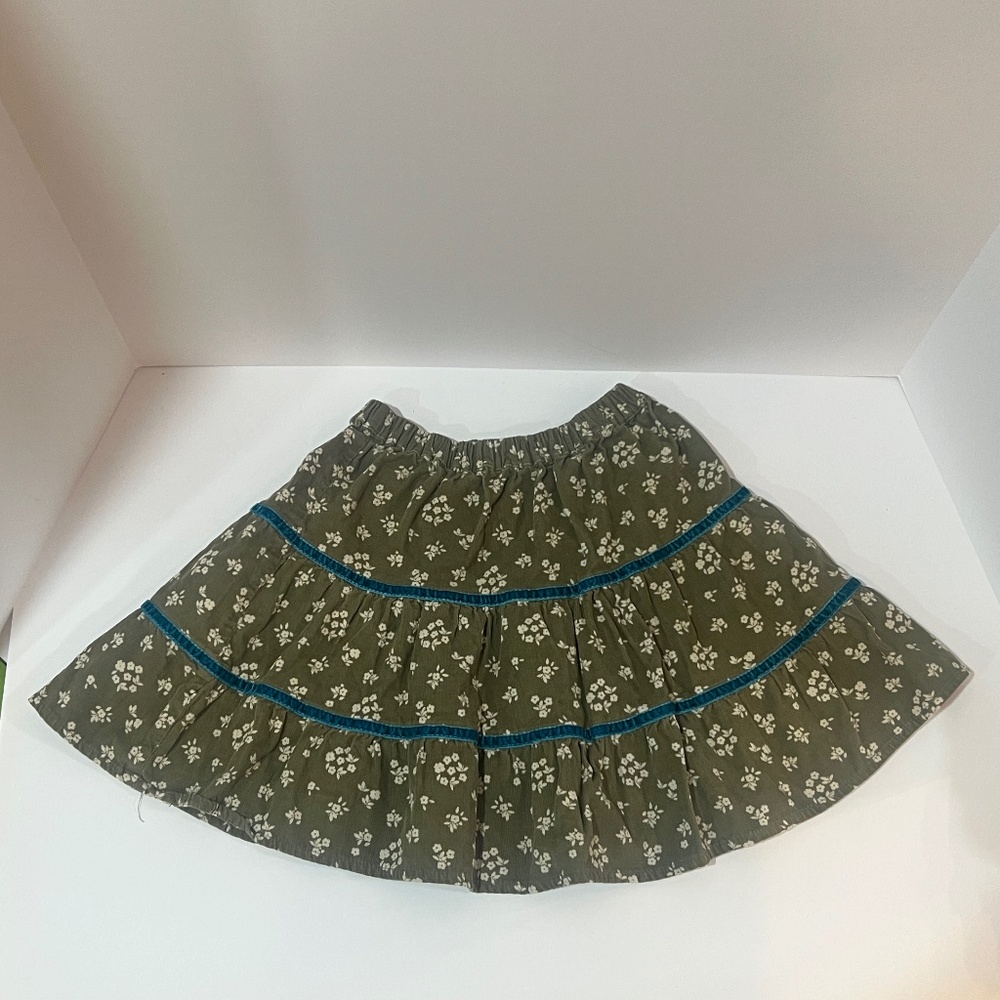 MINI BODEN Girl's Corduroy Floral Skirt